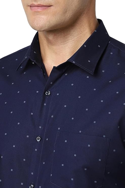 Pryden Edge Men's Cotton Slim Fit Ditsy Print Full Sleeve Shirt for Stylish Casual Wear