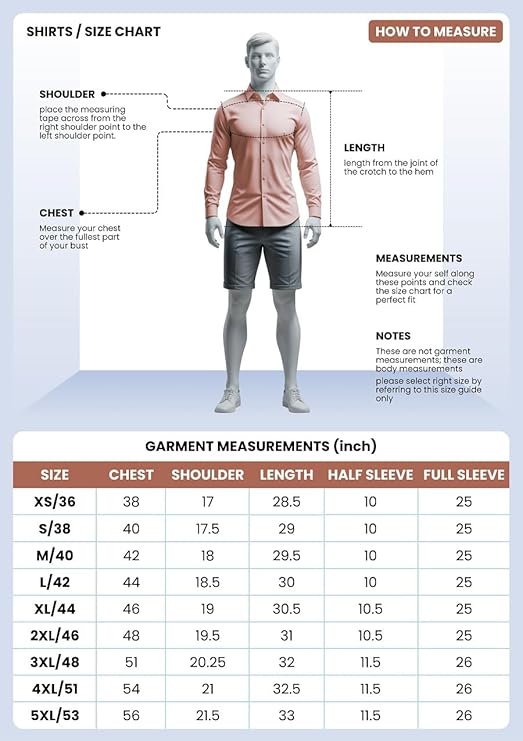 GRANVEL Men's Slim Fit Formal Button Down Shirt | Textured Polycotton Long Sleeve | Plus Size & Combo Pack