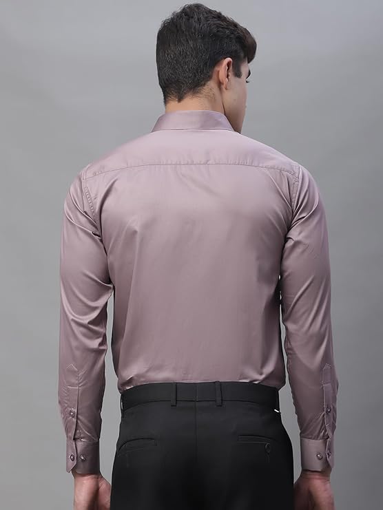 Mirello Men’s Slim Fit Satin Cotton Formal Shirt – Stylish Office Wear with Comfortable Fit