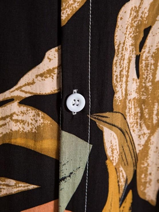 Lustro Wear Men's Rayon Regular Fit Casual Shirt | Printed, Solid, Stylish Short Sleeve Summer Button Down