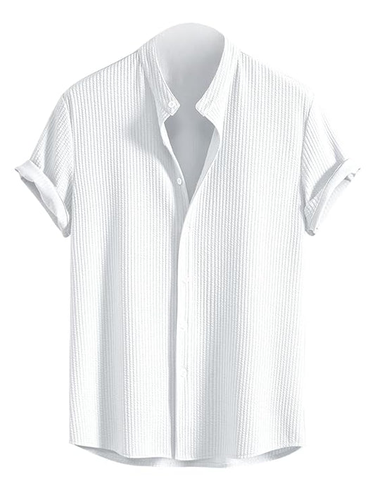 GRAVION Men's Polycotton Casual Shirt | Regular Fit | Printed & Solid | Short Sleeve | Trendy Styles (Plus Size & Combo Pack of 2