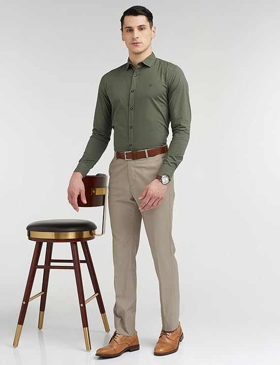Allen Solly Men Cotton Plain Slim Fit Shirt
